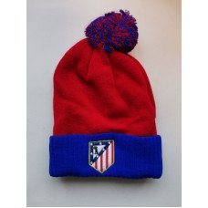Зимняя вязаная шапка Атлетико Мадрид с помпоном
